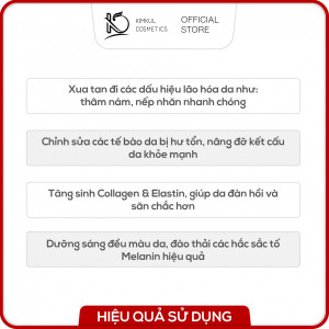 Bộ chống lão hóa dành cho Nam KimKul bao gồm : Night Recovery 60ml + Dark Spot Remover 30ml+Face Night Cream 30G+Skin Perfect 30+ 30G + Hộp 8 Mặt nạ HA Collagen Bio-Cell Mask