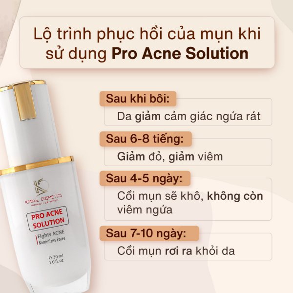 Serum trị mụn thâm sẹo rổ KimKul Pro Acne Solution 30ML - Giúp trị mụn thâm, sẹo rổ, mụn đầu đen, mụn cám, mụn bọc - Màu sắc Trắng Size 30ML