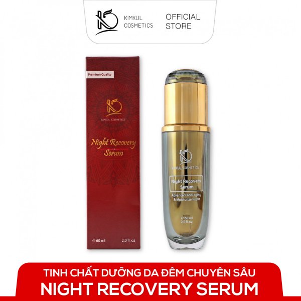 Serum dưỡng da Đêm KimKul Night Recovery 60ML - Dưỡng trắng da, giữ ẩm, chăm sóc da vào ban đêm - Màu sắc Vàng , Đen Dung tích 60ml