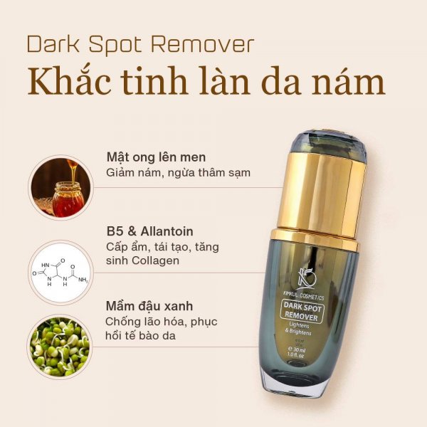 Serum giảm thâm Nám KimKul Dark Spot Remover 30ML - Serum huyết thanh hỗ trợ xóa Nám, phục hồi tổn thương da thâm, xạm, nám - Màu sắc Vàng , Đen Dung tích 30ml